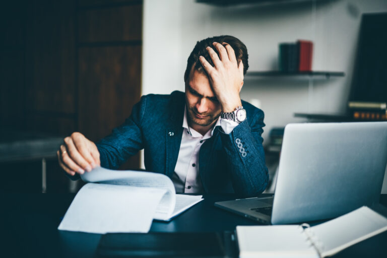 Young businessman working